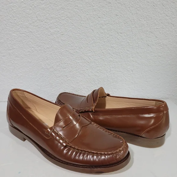 NWOT J. Crew Winona Brown Leather Loafers - Picture 2 of 8